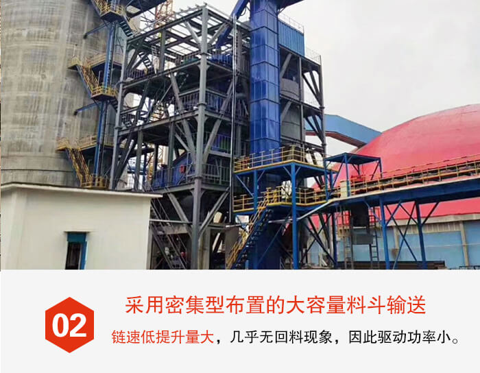 鬥式提升機料鬥的排列比較緊密可以防止回料現象的出現。